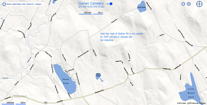 Goshen Area Map